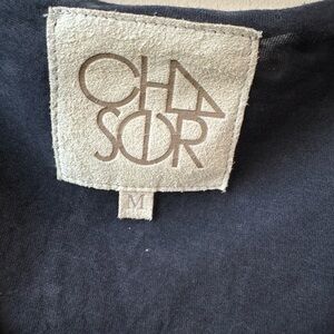 Chaser brand rolled sleeve black top size medium